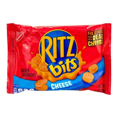 Green Rabbit Holdings RITZ BITS Cheese Sandwich Crackers, 1 oz, 48 Count 30400071